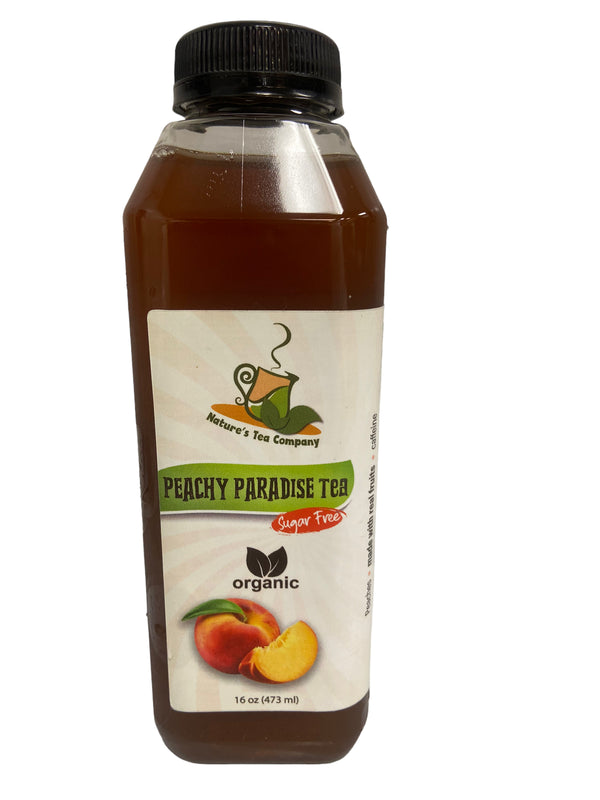 Peachy Paradise RTD organic iced tea, 16 oz , 6 pack