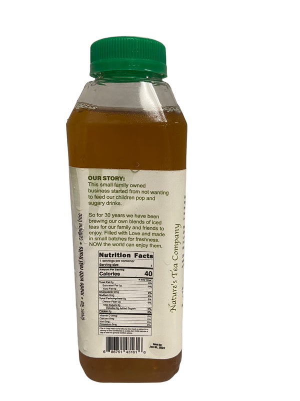 Pineapple Green RTD organic iced tea, 16 oz , 12 pack